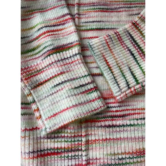 NWT Lou & Grey for Loft Spacedye Seamed Poncho Sweater Striped Large/XL - Picture 5 of 7